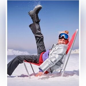 ZARA METALLIC WATER-RESISTANT & WINDPROOF PUFFER COAT RECCO® SKI COLLECTION